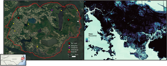 Integrating Remote Sensing with Physical Models to Map Inundation and Capture Methane Emissions